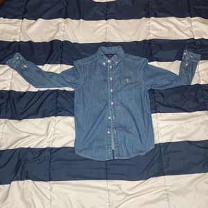 Ralph lauren boys size 10/12 button down long sleeve shirt